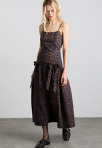 Load image into Gallery viewer, Leopard Persephone Midi Dress
