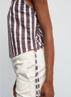 Eggplant Seersucker Top