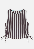 Eggplant Seersucker Top