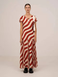 Striped Red Maxi Dress