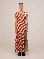Striped Red Maxi Dress