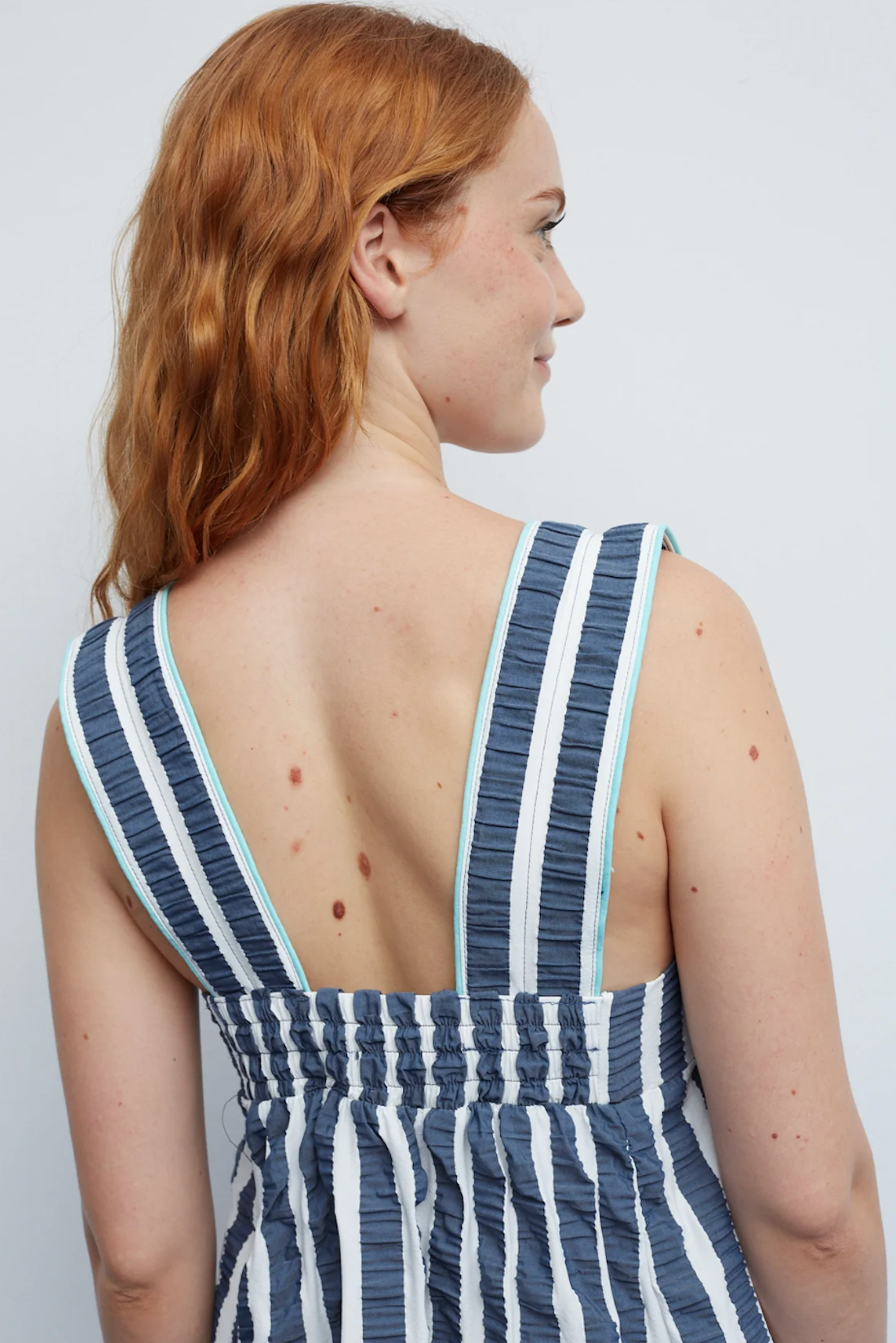 Blue Seersucker Dress