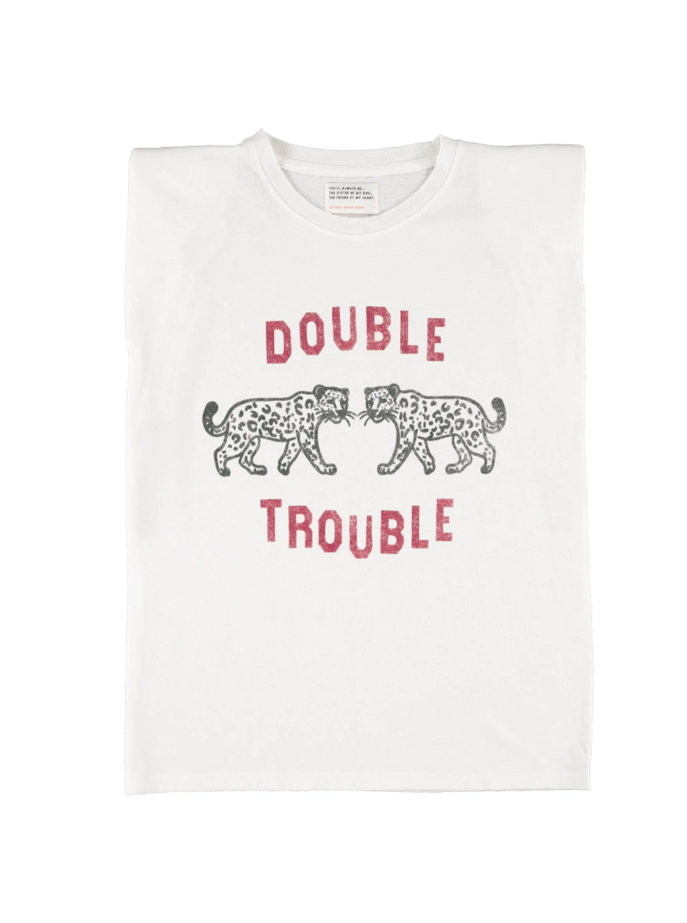 Double Trouble Ecru t shirt