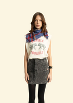 Double Trouble Ecru t shirt