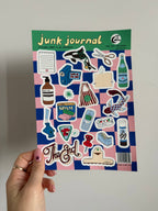 Junk Journal A5 Sticker Sheet