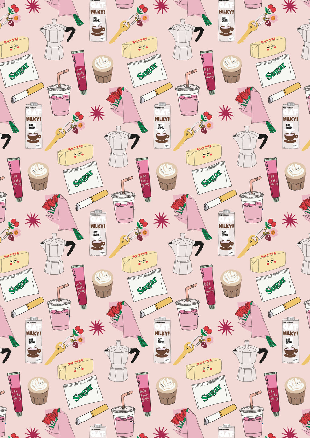 Coffee Trinkets Gift Wrap