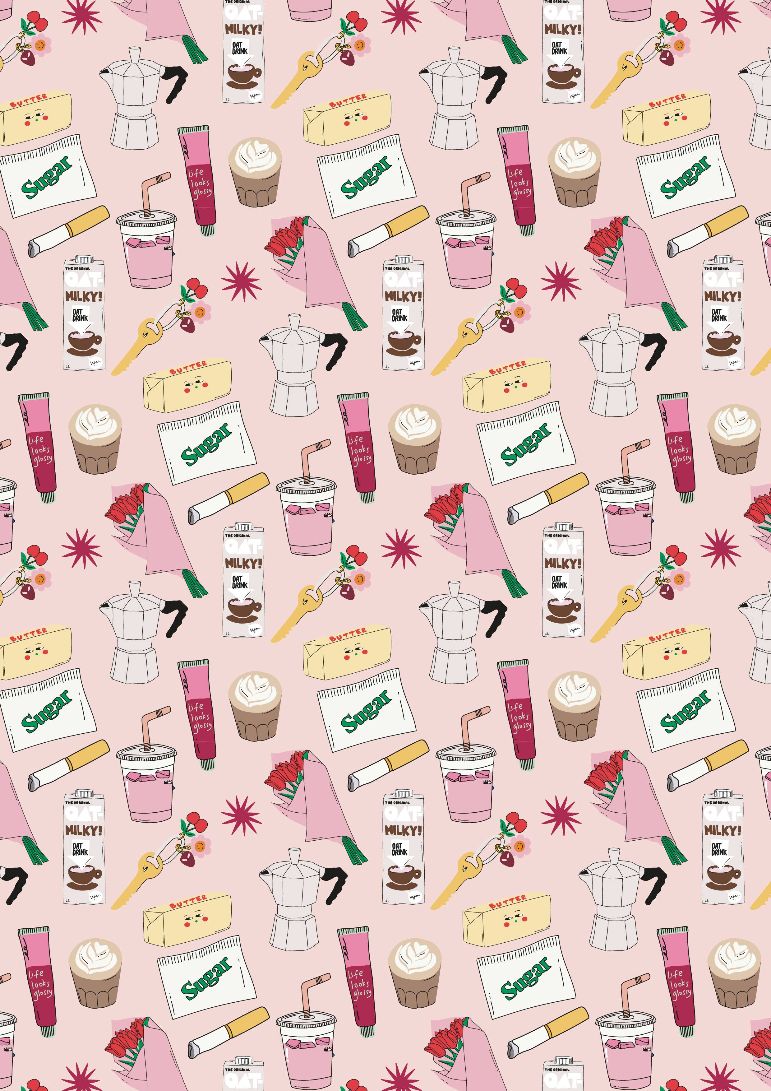 Coffee Trinkets Gift Wrap