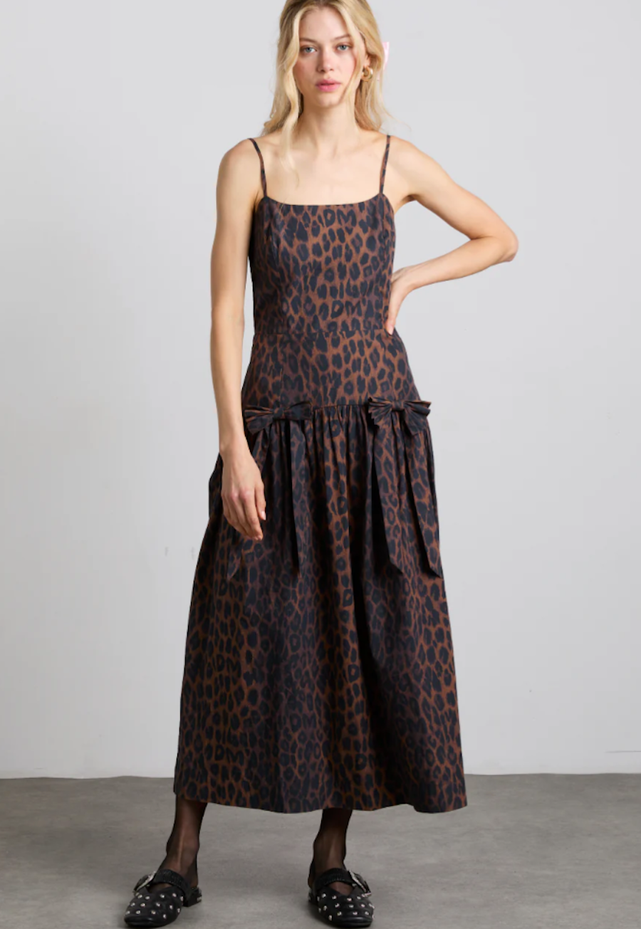 Leopard Persephone Midi Dress
