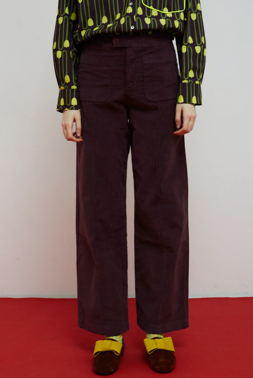Aubergine Velvet Trousers