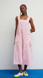Pink Seersucker Dress