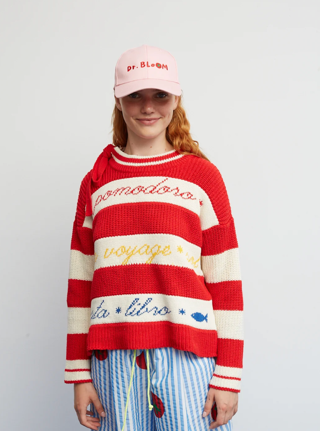 Marine Red Striped  Sweater