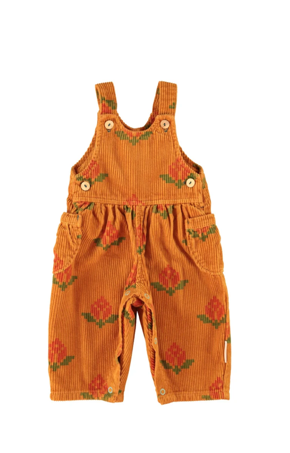 Corduroy Floral Dungarees