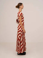 Striped Red Maxi Dress