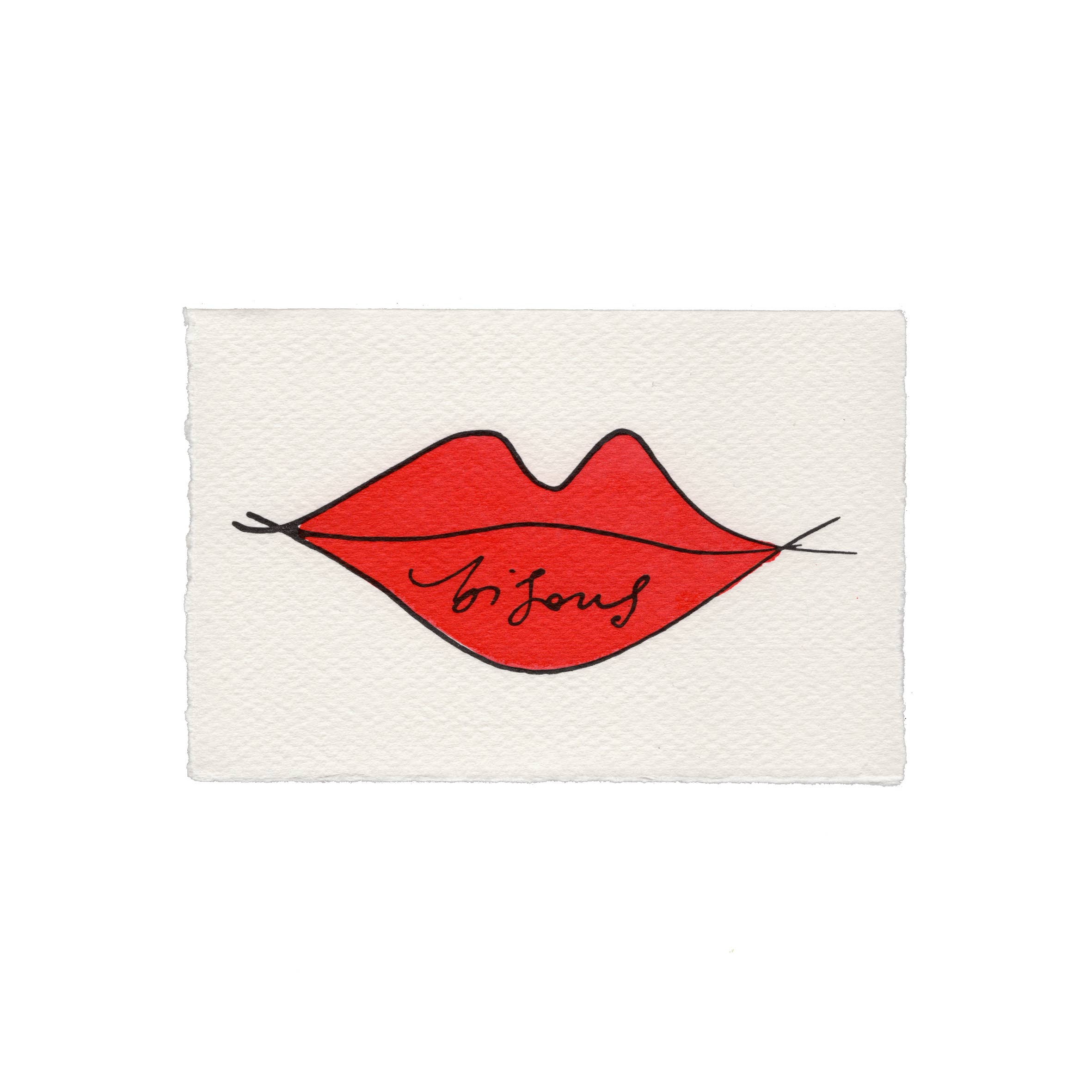 Bisous Valentine Card