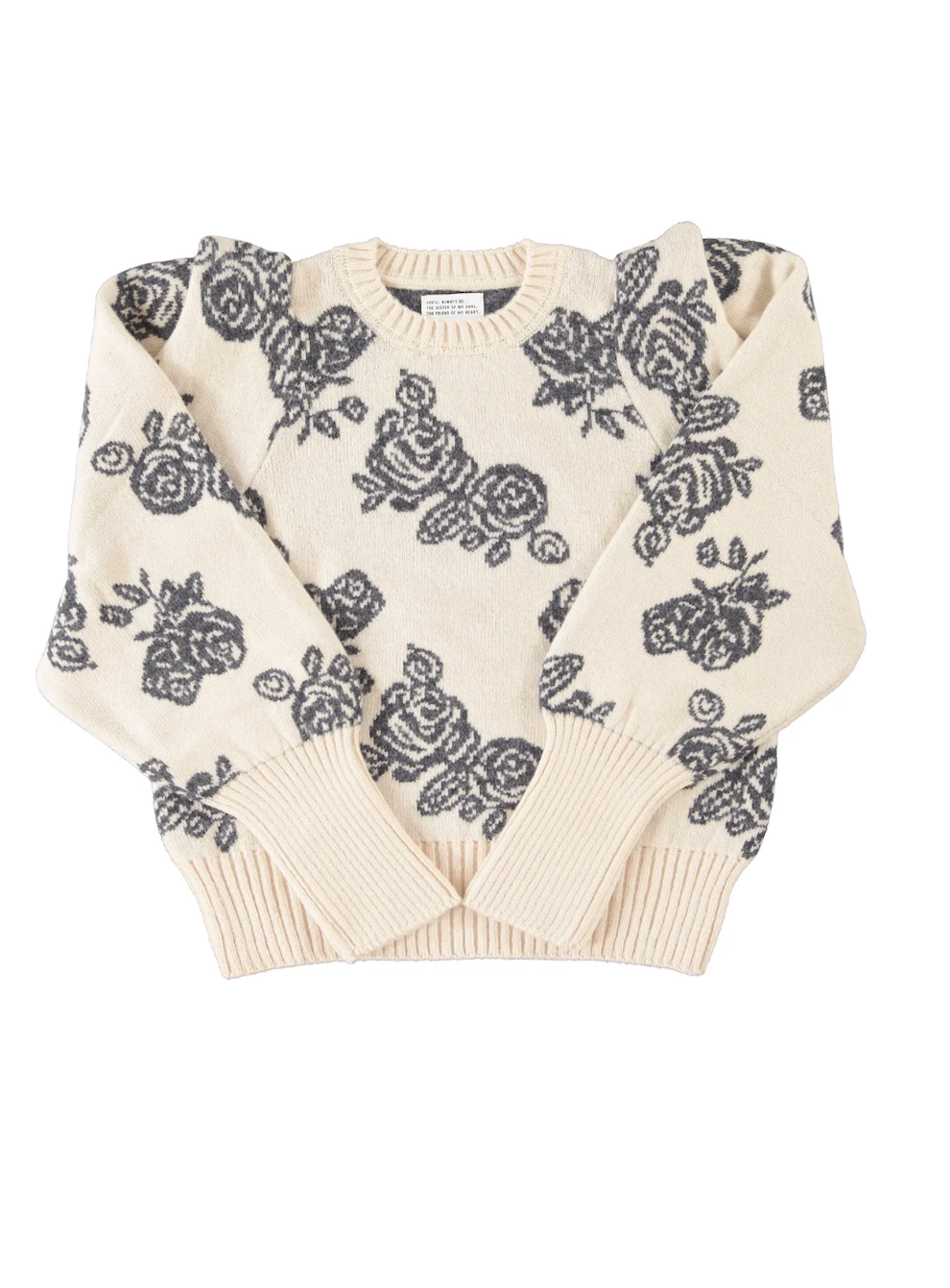 Floral Cream Sweater