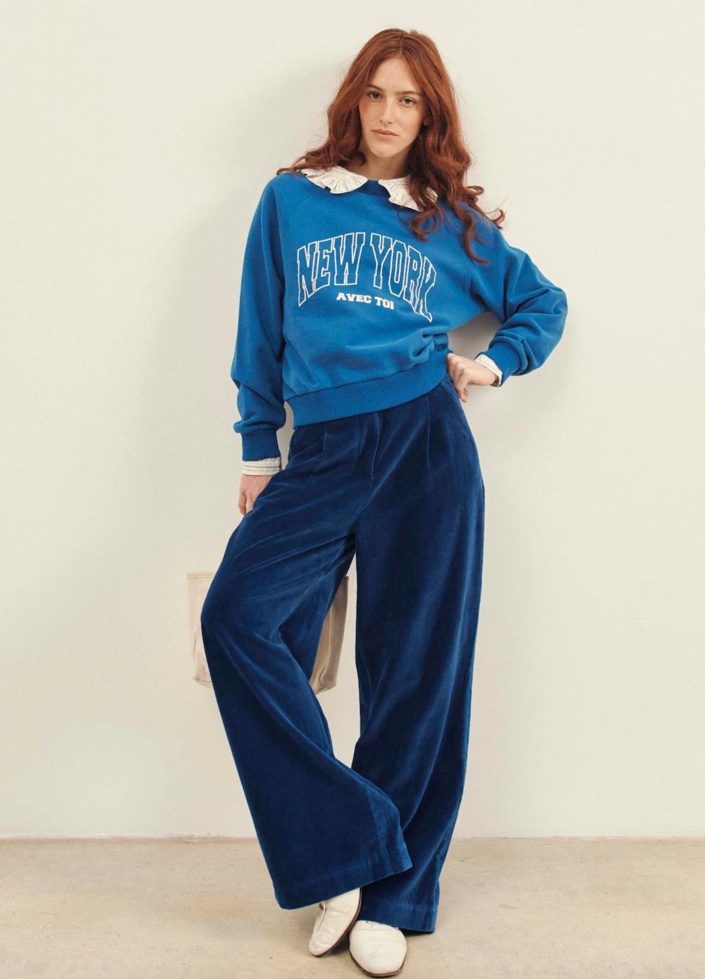 Royal Blue Velvet Trousers