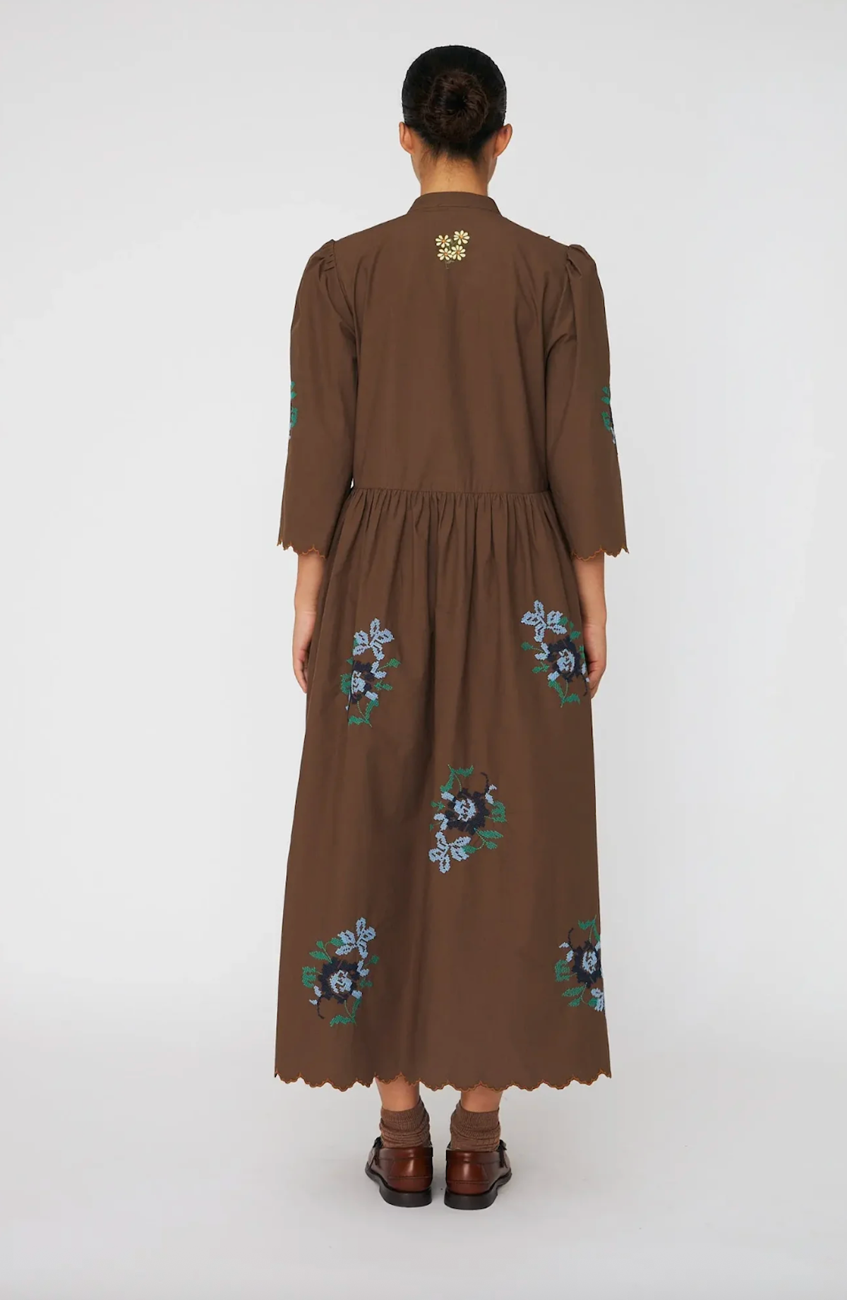 Embroidered Midi Dress
