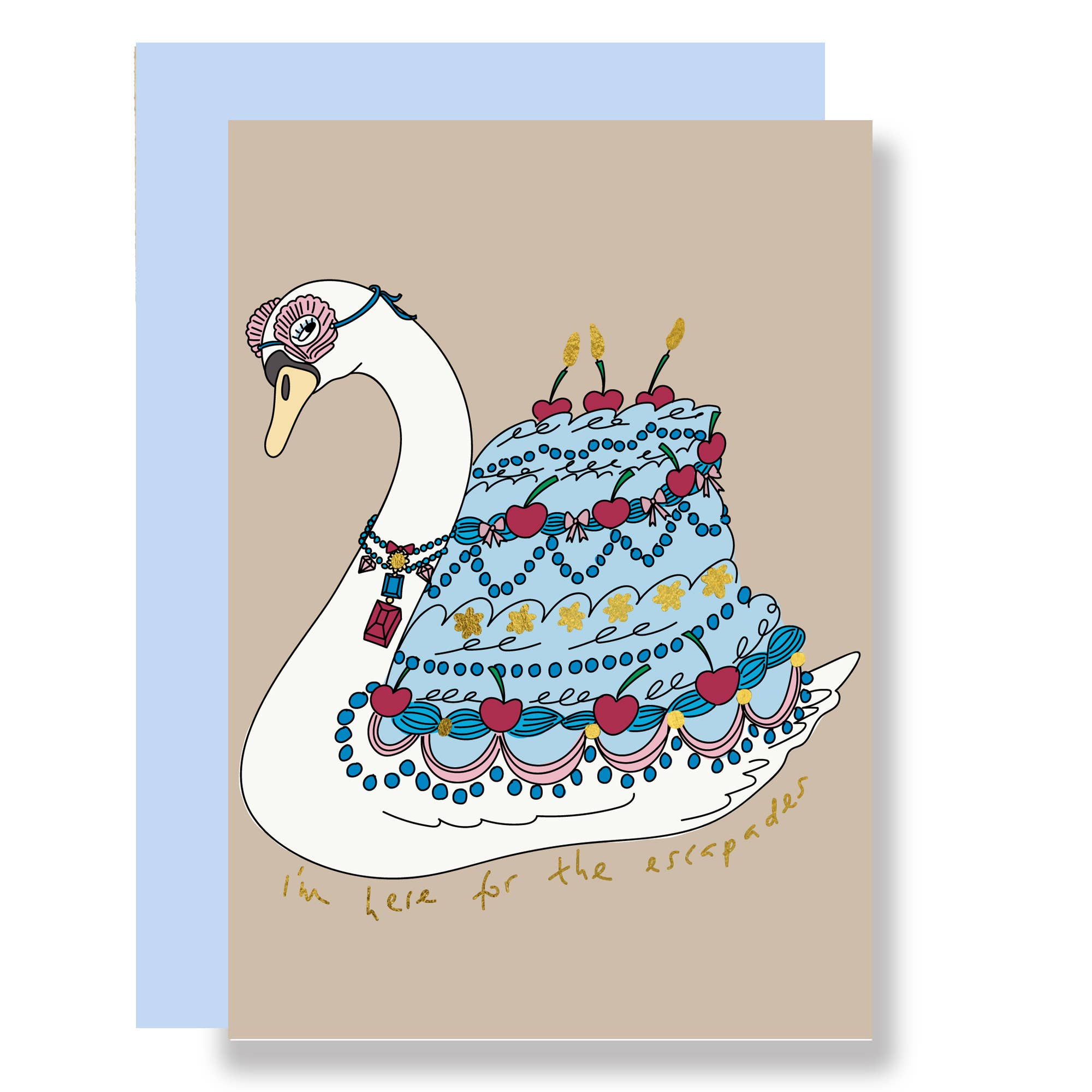 Swan Birthday Card