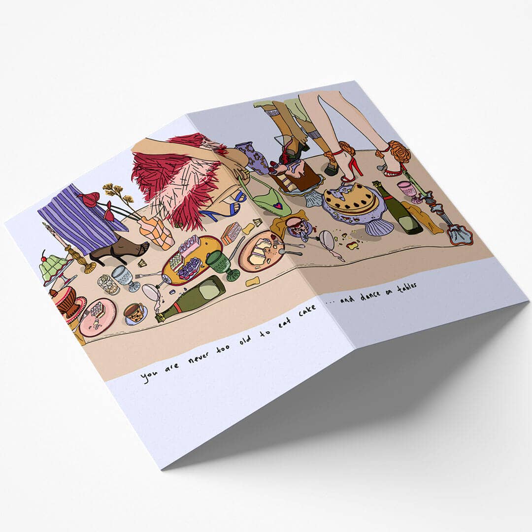 Dancing on Tables Birthday Card