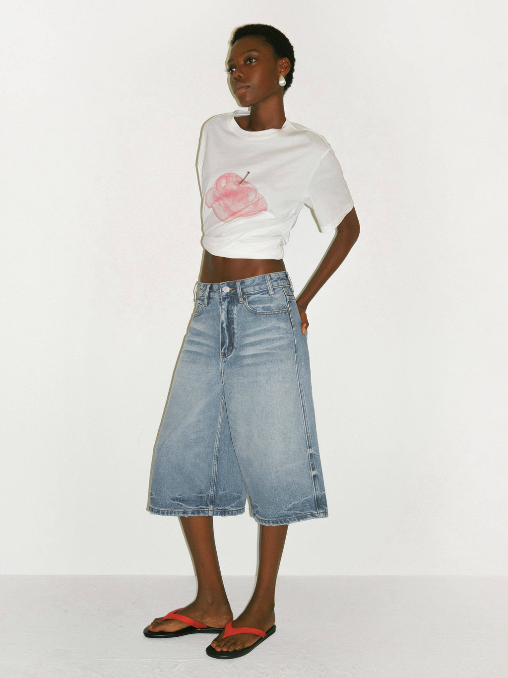 Apple Print Oversized T-shirt
