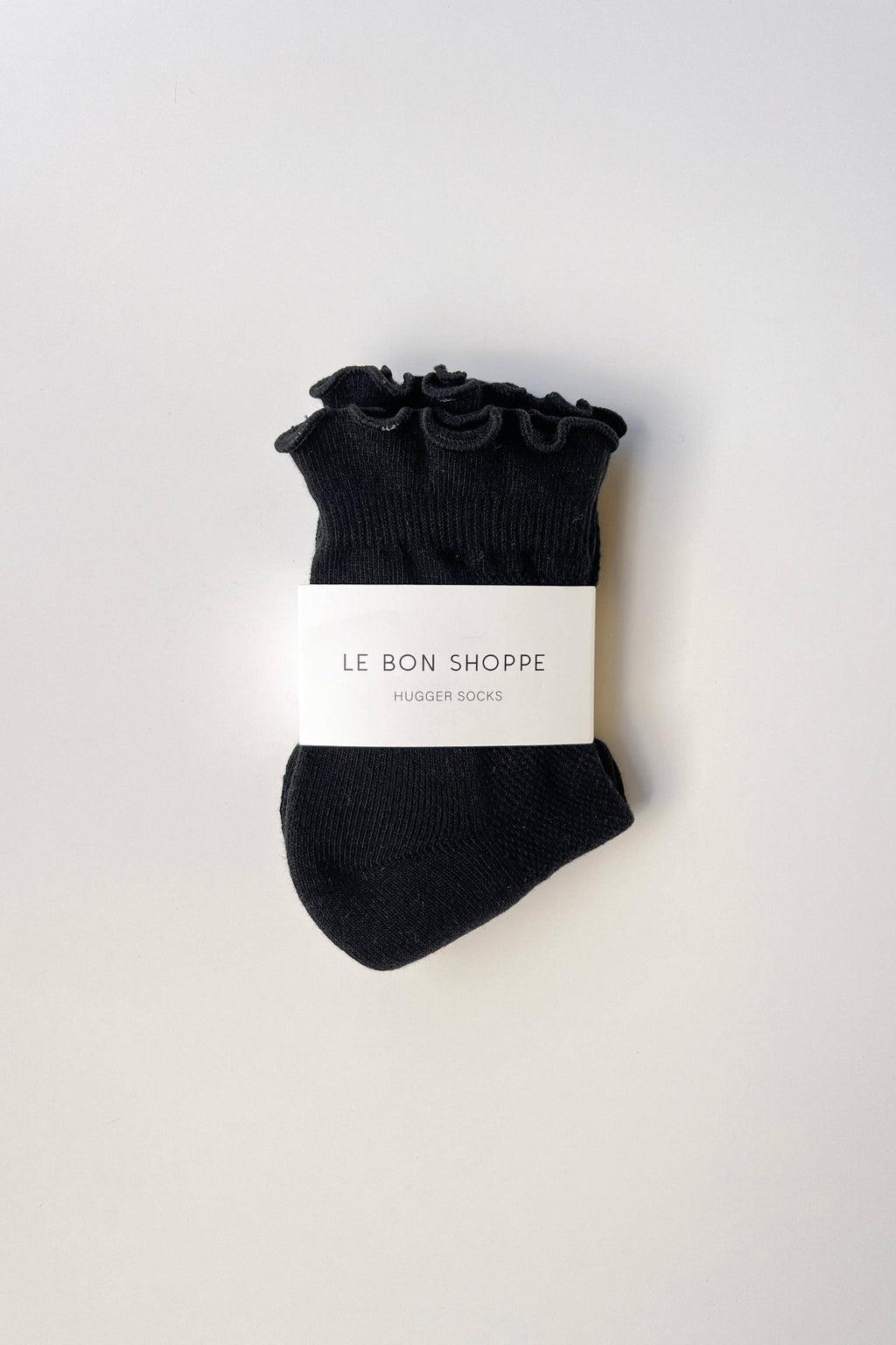 Ruffled Crew Socks BLACK / BLACK
