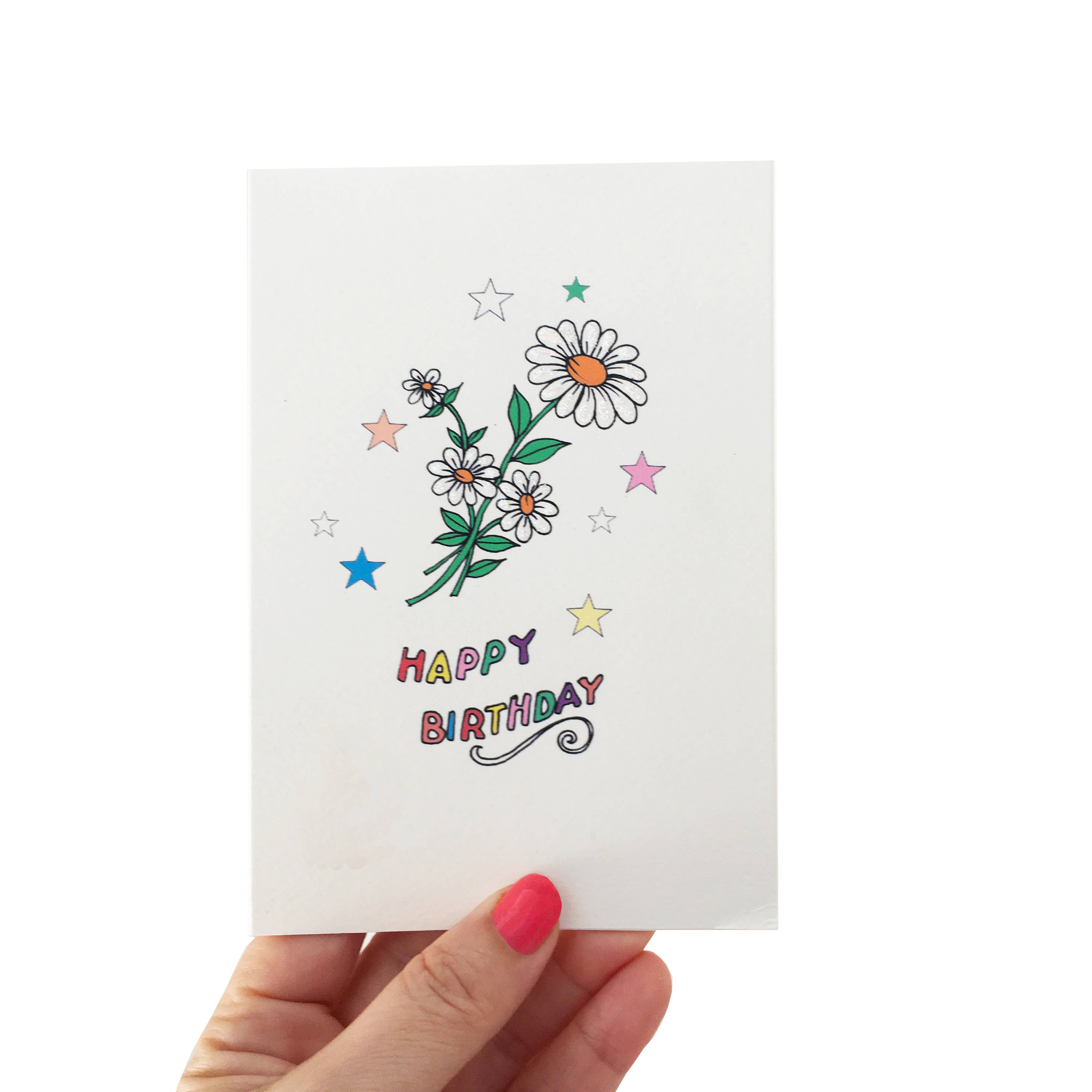 Stars Card - Daisy