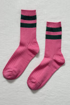 Her Socks Varsity: Pink Green
