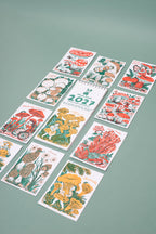 Gnomes & Mushrooms Postcard Wall Calendar