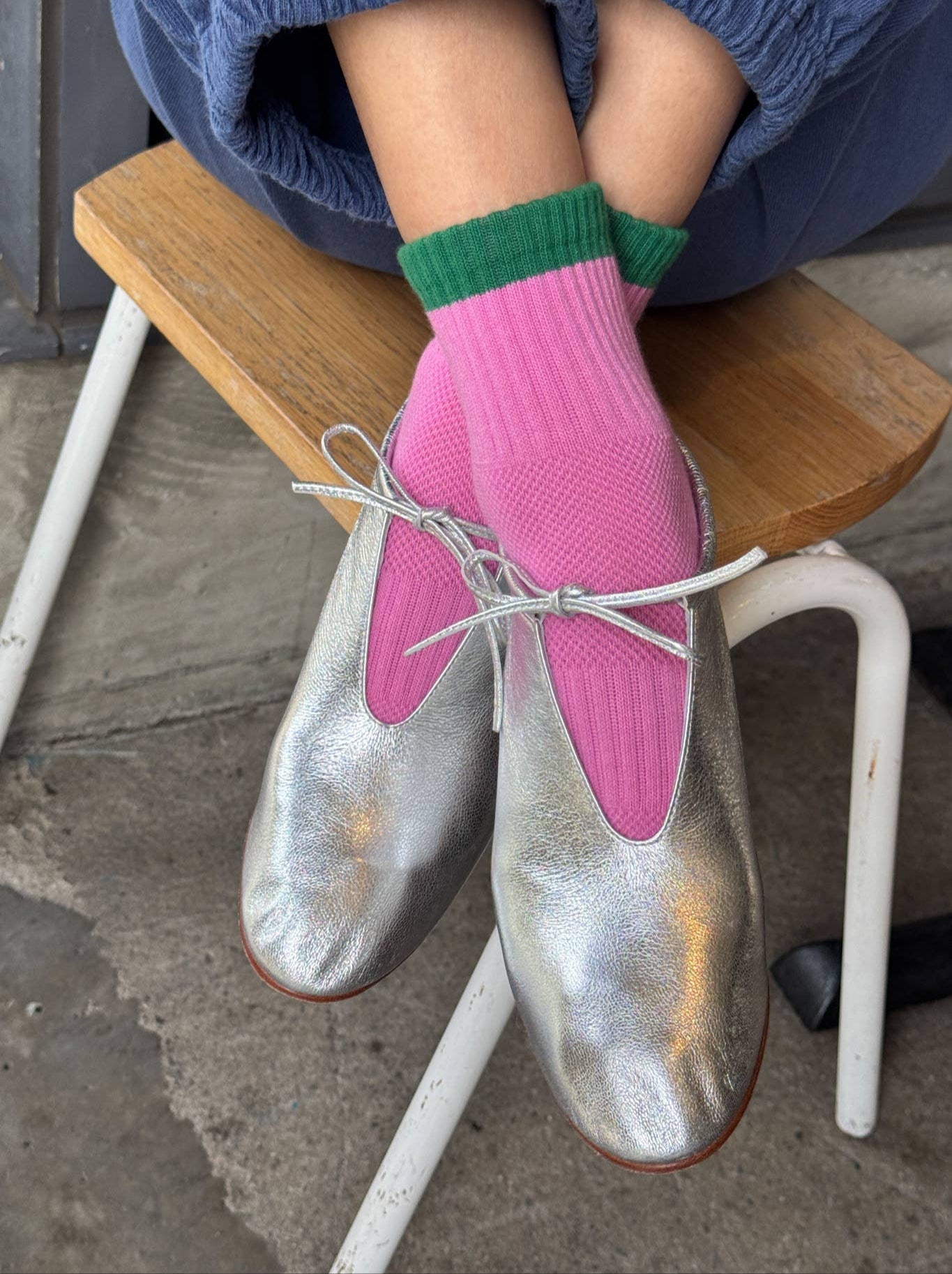 Colour Block Rose Green