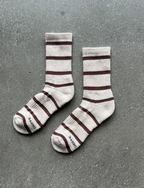 Flax Striped Boyfriend Socks