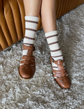 Flax Striped Boyfriend Socks