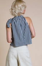 Gingham Tie Top