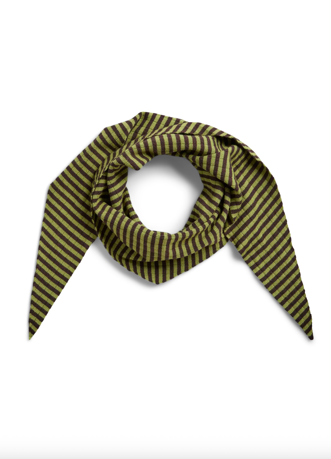 Green Stripe Neck Scarf