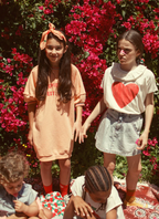 Peach Sweatshirt Dress