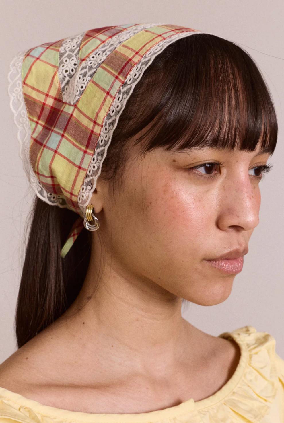 Triangle Headscarf with Lace