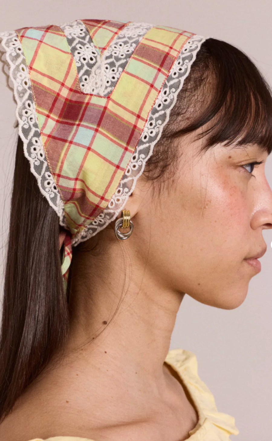 Triangle Headscarf with Lace