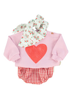 Lilac Sweatshirt Red Heart
