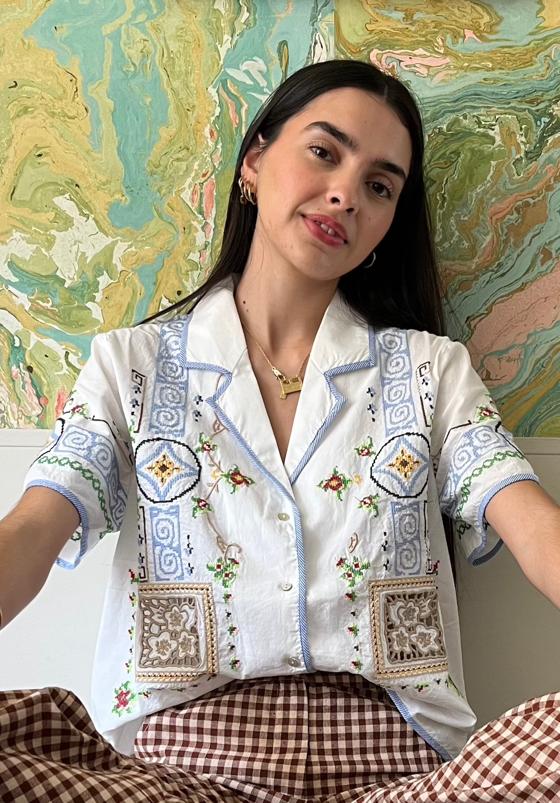 Capri Embroidered Blouse
