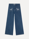 Embroidered Horses Jeans