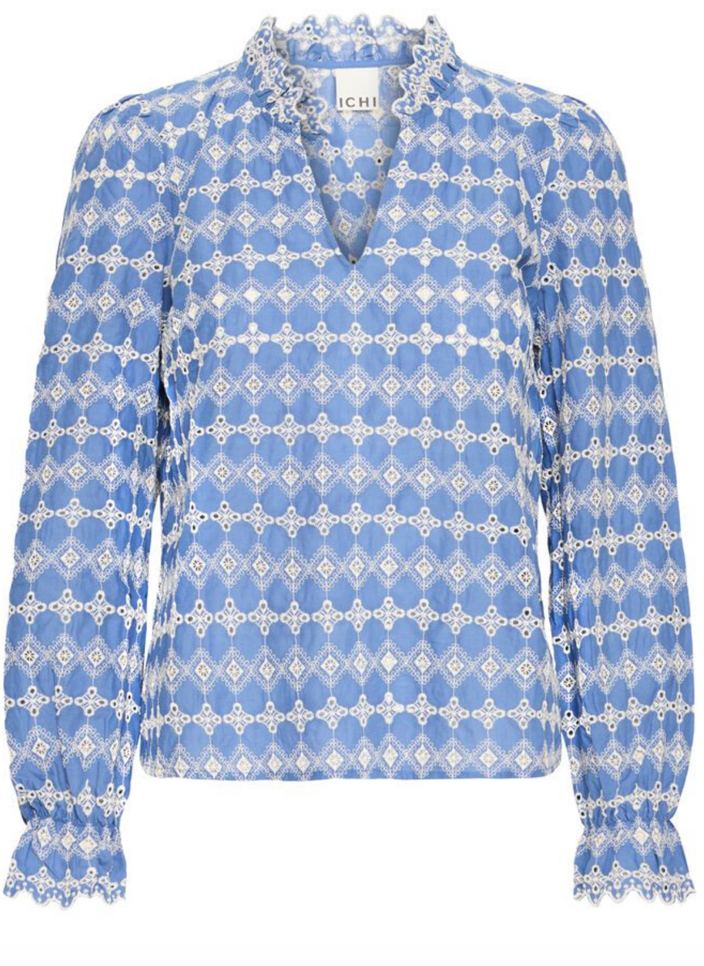 Blue Embroidered Blouse