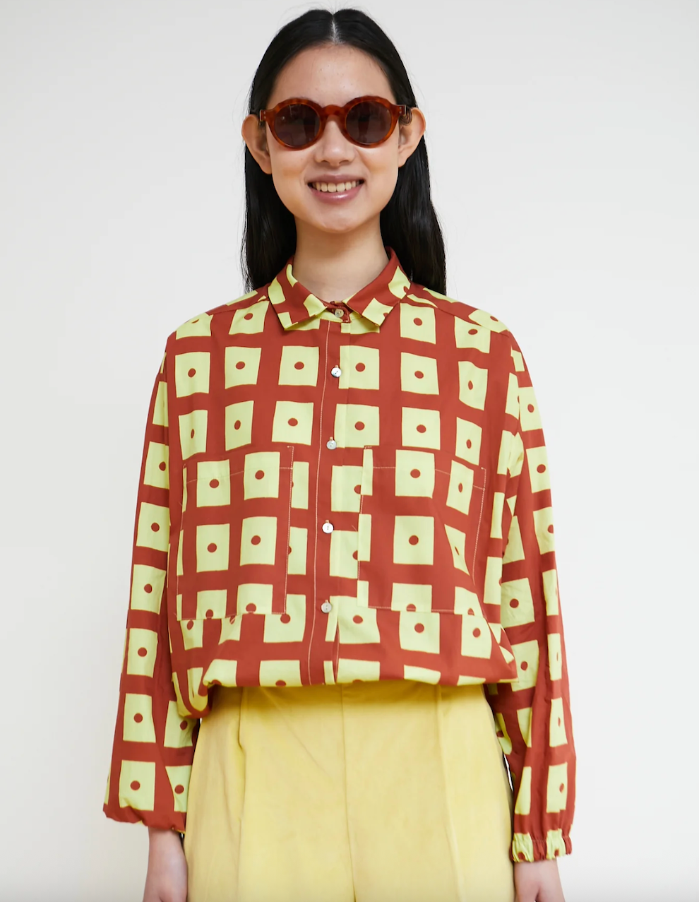 Brown Check Bingo Shirt