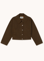 Boxy Striped Denim Jacket