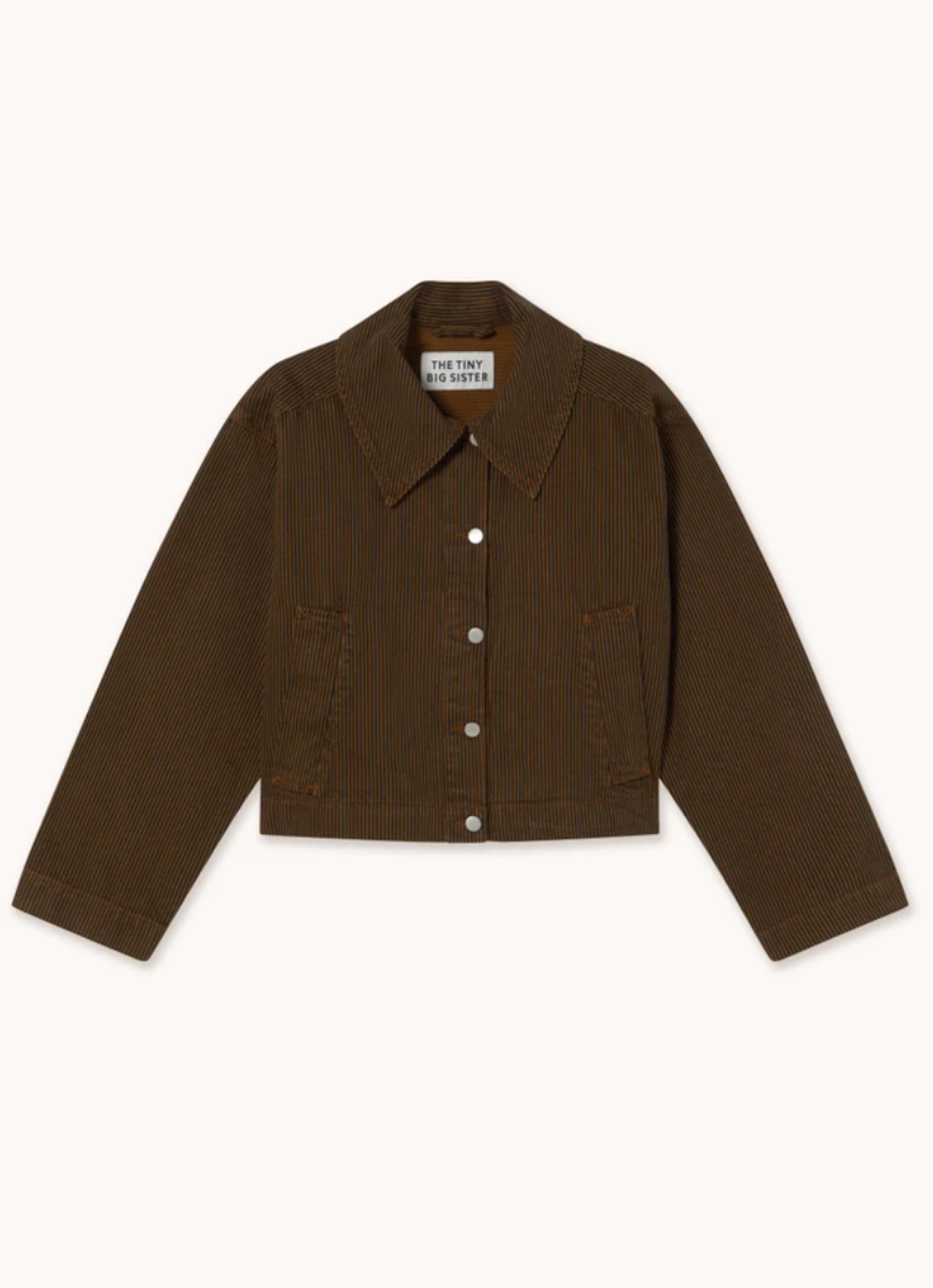 Boxy Striped Denim Jacket