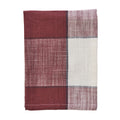 Burgundy Check Tea Towel