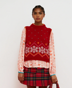 Jumpy Red Knit Vest