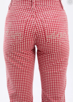 Load image into Gallery viewer, Red Gingham Kenny Jeans
