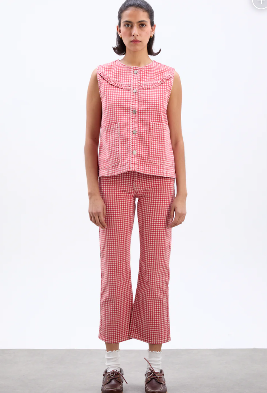 Red Gingham Kenny Jeans