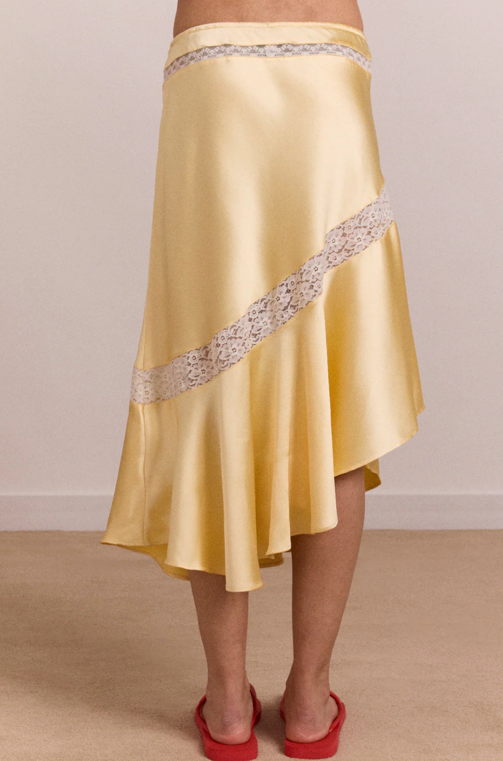 Delphia Satin Midi Skirt