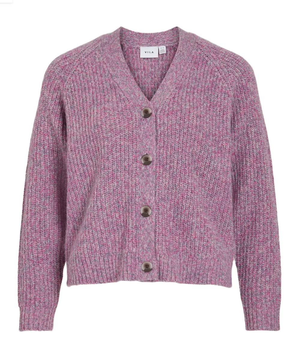Heather Marl Cable Cardigan