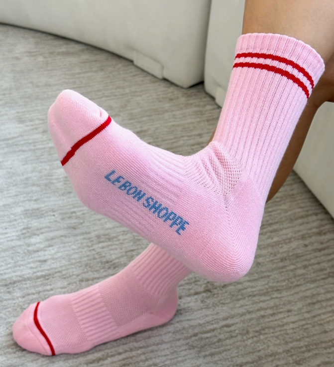 Amour Pink Boyfriend Socks